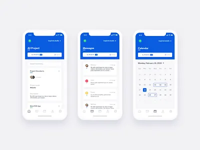 Project Management Dashboard App android app clean dashboard ios landing page minimal simple ui website white