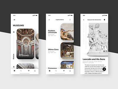 Musei Vaticani Concept App app art design mobile ui museum uidesign ux uxdesign uxui