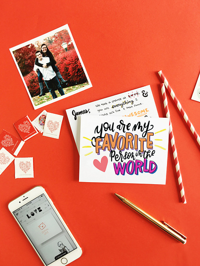 You're My Favorite Person In The World Greeting Card greeting card handlettering lettering