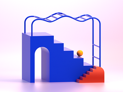 Acid Monkey Bars 3d design acid cinema4d design illustration minimal octane