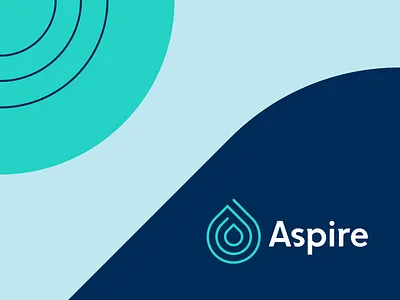 Aspire air allergy aspire breathe drop droplet logo logotype mark palette pattern