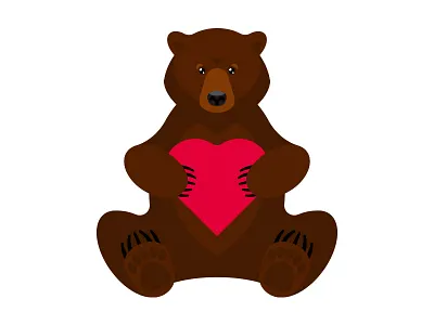 Bear illustration portrait vector