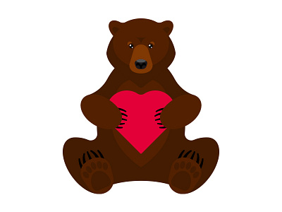 Bear illustration portrait vector
