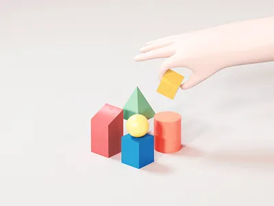 Adding smallcases basic broker cube cylinder hand illustration mutual funds pyramid shapes small case sphere stock timeless