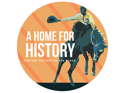 A Home for History illustration logo rodeo wyoming