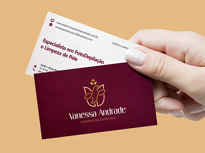 Identidade Visual - Esteticista (3/3) brunohenris douradosms esteticista logodesign marcapessoal personalbranding pontapora vanessanadradeestetica