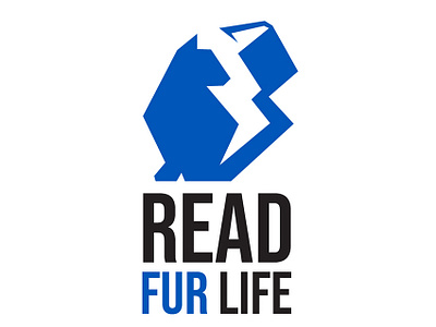 Unused logo concept for Read Fur Life cat design education logo vector