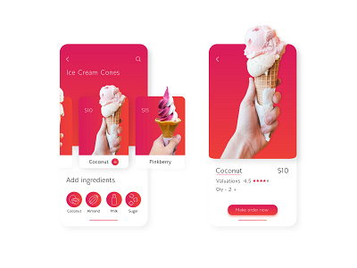 Icecremyyy concept design design minimal mobile app design mobile ui ui uidesign ux webdesign website