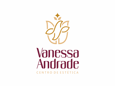 Identidade Visual - Esteticista (2/3) brunohenris designdemarca douradosms estetica flat design identidadevisual logotipo minimalist personalbranding vanessanadradeestetica