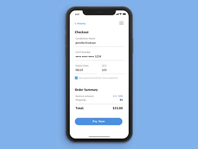 Checkout checkout daily ui mobile