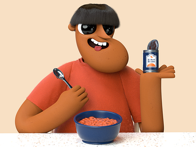 Baked as beans 3d 3d art 3d character 3d modeling 3d render beans