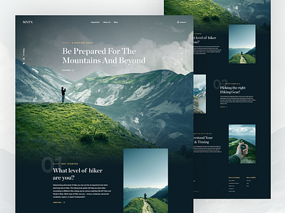 Hiking/Traveling Blog design landing page logo photo typography ui ux web webdesign website