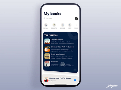 Audio Book app audio audio app audio player audiobook audiobooks ios johnyvino podcast podcast art podcast logo podcasting podcasts poster design ui ux