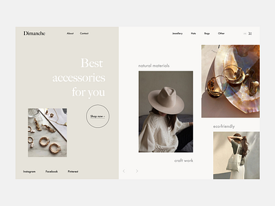 Accessories store accessories accessory clean design concept design e commerce figma layout minimalism minimalist store ux ui web