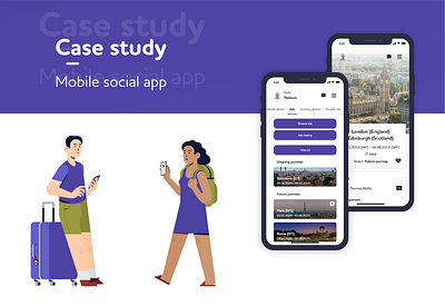 Mobile App UI/UX mobile mobile app mobile app design mobile ui social app travel travel app ui