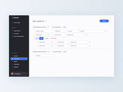 Filter Builder builder builders filter saas app segments