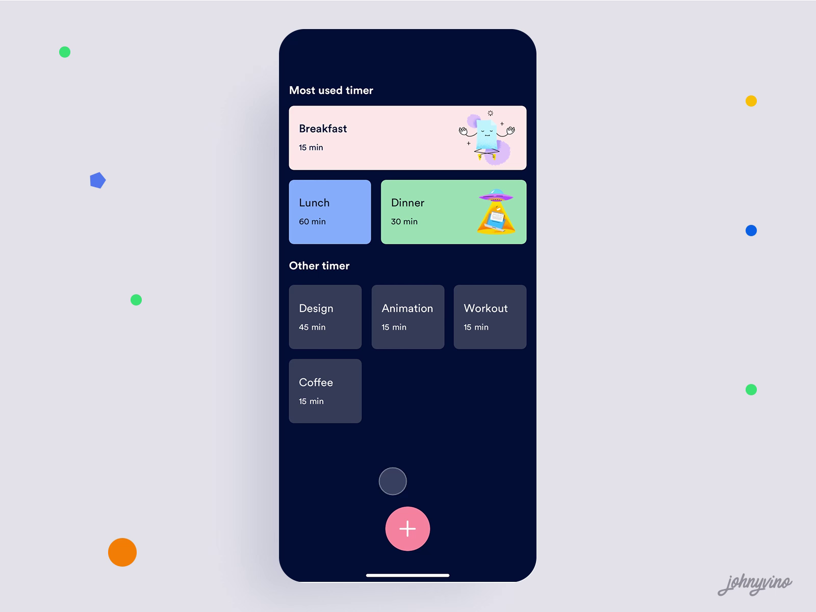Create your own quick timer by Johny vino™ on Dribbble