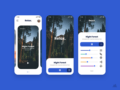 Relax UI Concept app branding design interface ios typography ui userinterface ux design visual design