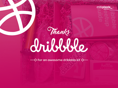 dribbblekit awesome cheer dribbble meetup flatdesign gratitude millipixels thanks