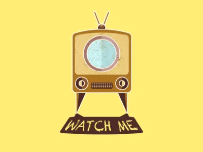 Watch Me appliance cartoon cyber daily doodle funny illustration pop art strange tshirt tshirt art tv vector vintage weirdo