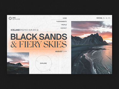 Photography Journal Layout branding clean grunge interaction interaction design interface landing page layout texture type typography ui ui design ux web web design webdesign website