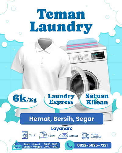 Poster Teman Laundry feed feed instagram poster