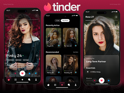 Dating Mobile App app design dating dating app dating app ui dating mobile app ios match finder messenger app mobile mobile app mobile app design online dating app relationship shasanko das social media app start up swipe tinder ui ux