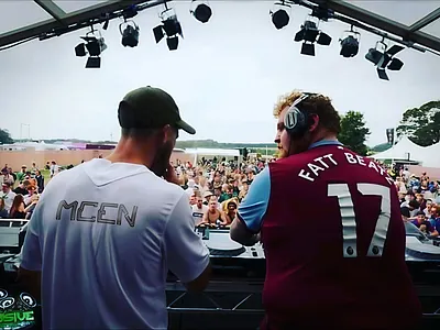 Artist: MCEN Logo Commission branding dj graphic design logo design music festival producer screen printing t shirt design typography