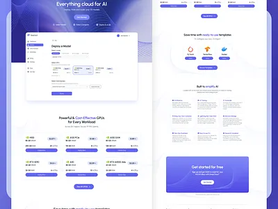 Cloud UI cloudgpu cloudplatform cloudui gpu gpuaas landingpage ui website websitedesign