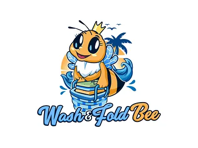 Logo! Bee Laundry Basket basket bee branding graphic design laundromat laundry logo