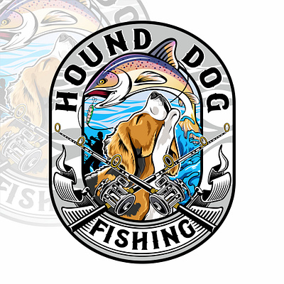 Logo! Fishing Club branding dog fishing graphic design hobbies logo