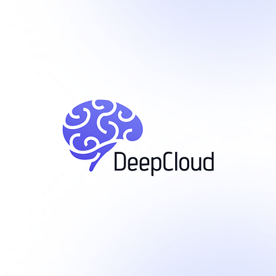 Deep Cloud Logo Design ai brain branding cloud cloudgpu cloudui designinspo logo logodesign website