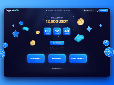 Crypto Lottery - Landing bet betting casino casino landing casino lottery crypto crypto lottery crypto raffle dark landing design gambling gambling design gaming landing lottery lottery design lottery ticket online casino raffle slots