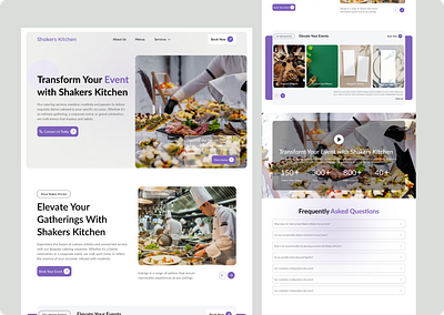 Shakers Kitchen Landing Page design designinspiration dribbble dribbbleshots fooddesign foodpresentation illustration landingpage ui ux uxdesign webdesign