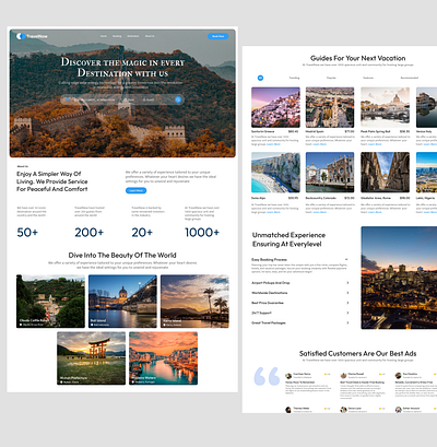 Travel Agency Landing Page graphic design landing page travel agency ui ui design ux design