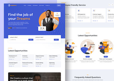 Website - Job Listing banner branding career website footer graphic design header homepage job job website landing page nav bar product product design services ui design uiux ux design webpage website website ui