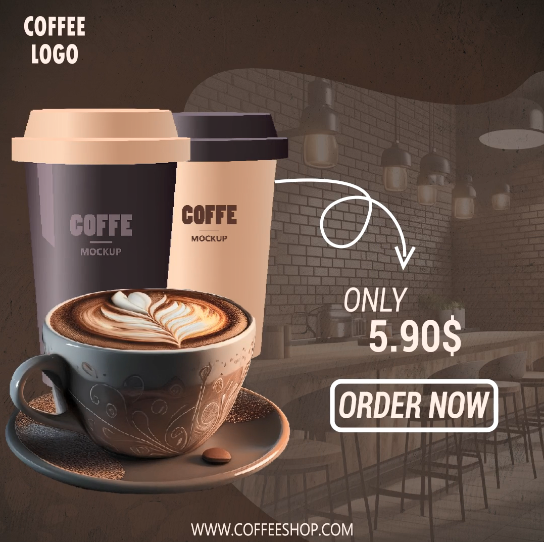 Irresistible Coffee Cup Animated Ad animated gif animation branding gif graphic design logo motion graphics social media ads social media animated ads