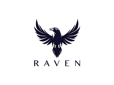 Raven Logo agency alcon logo america bird company flight fly flying freedom graphic design hawk logo outdoor raven raven for sale wing wing logo wings