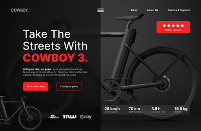 Cowboy Bikes Landing Page Idea design figma graphic design ui ux