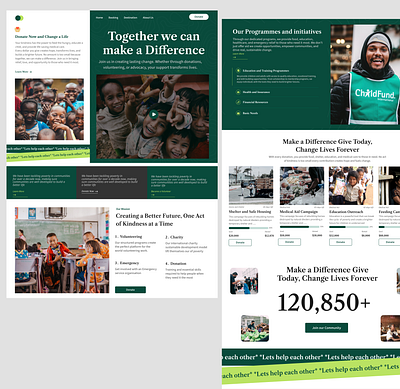 NGO Landing Page charity design landing page uidesign uxdesign website