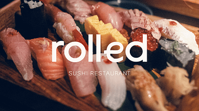 Rolled - Sushi Restaurant branding design graphic design illustration logo restaurant sushi