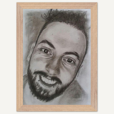 "Timeless Portrait" ✨🖤 black and white custom portrait graphite portrait hand drawn personalized gift portrait traditionnel realistic drawing traditionnal art