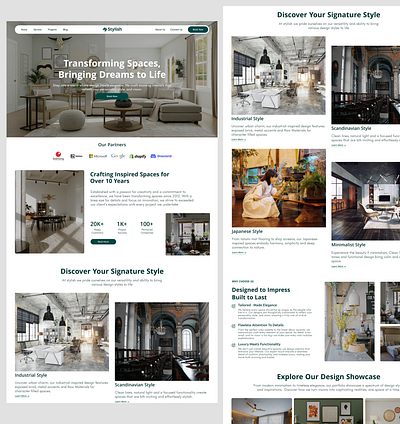 Interior Decor Agency Landing Page design interior decoration interor decor landing page ui ux website