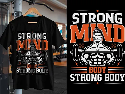 Gym T-Shirt Design branding clothing design fitness graphic design gym gym t shirt illustration logo t shirt t shirt design tshirt tshirt design typography ui