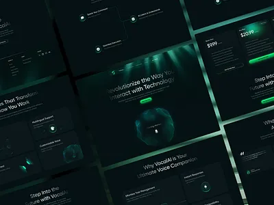 Vocal AI — Webdesign ai ai webdesign ai website clean figma futuristic interface landing landing page modern design modern webdesign tech ui ui design uiux ux design vocal ai vocal website webdesign website