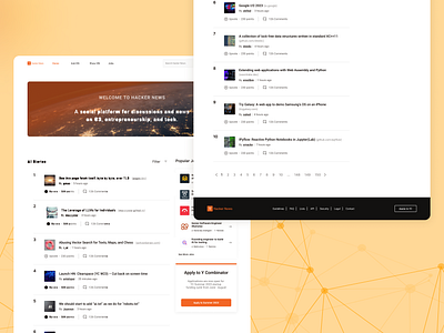 Hacker News Landing Page Redesign design landing page news news wesbsite redesign ui uiux website