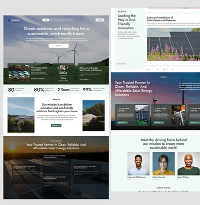 Landing Page for a Solar Business design green energy landing page solar solar energy ui website