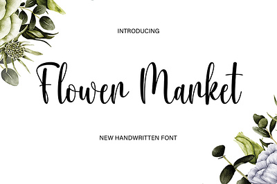 Flower Market crafting font cute font design handwritten monoline new font script script font