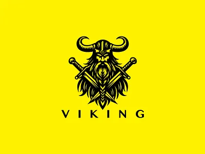 Viking Logo armor branding viking celtic for sale hair helmet illustration man medieval soldier valkyrie vector viking vikings warrior wing