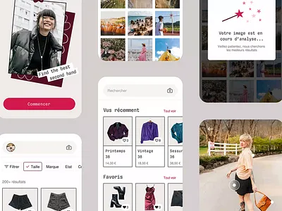 Loop Look - Search by image app mobile search by image secondhand ui design vinted